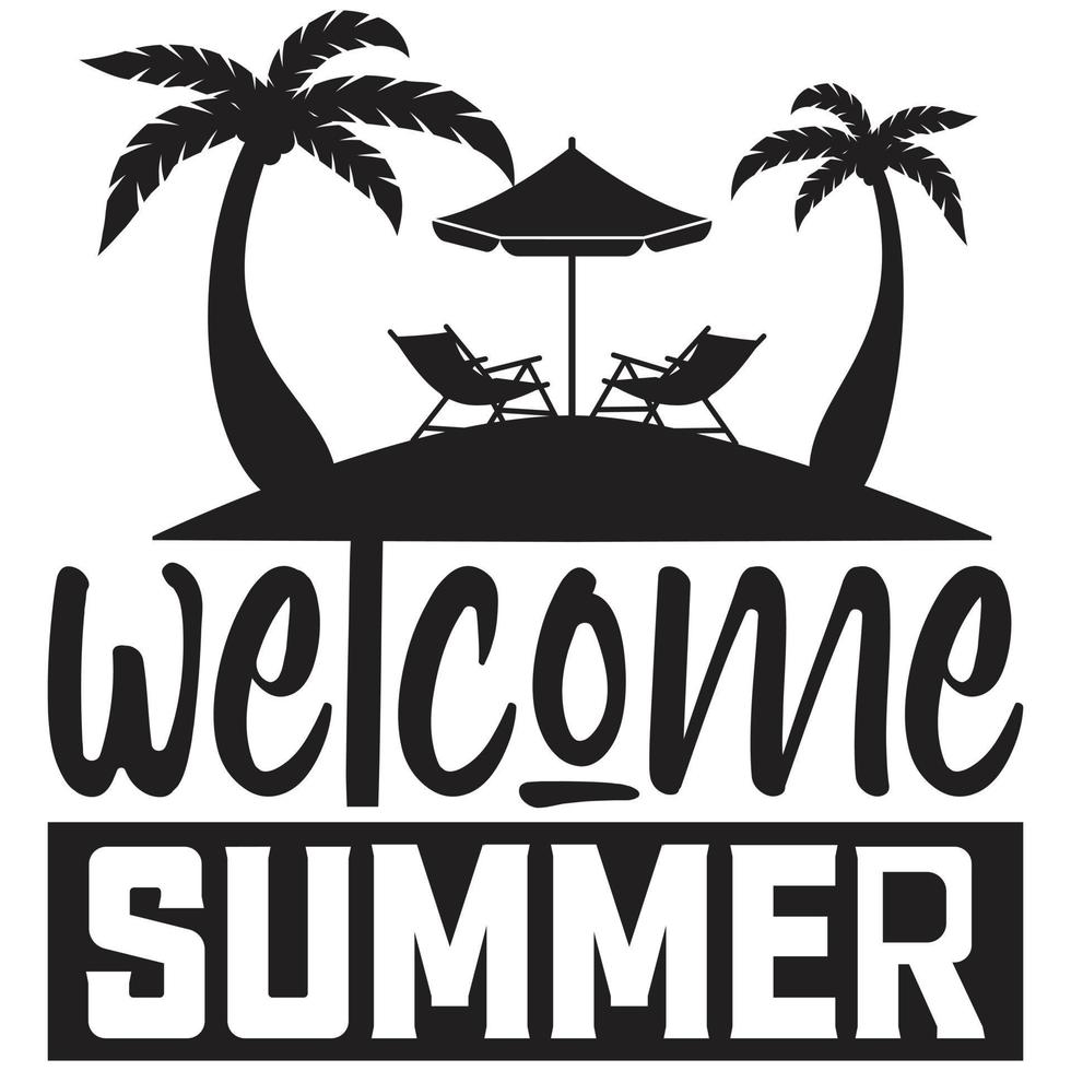 welcome summer t shirt design vector