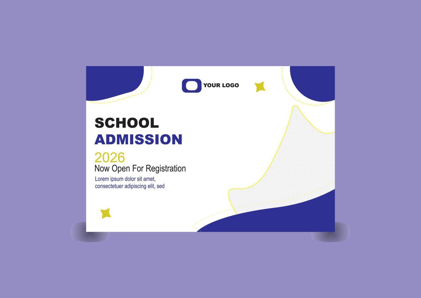 school admission banner modern banner design for school vector