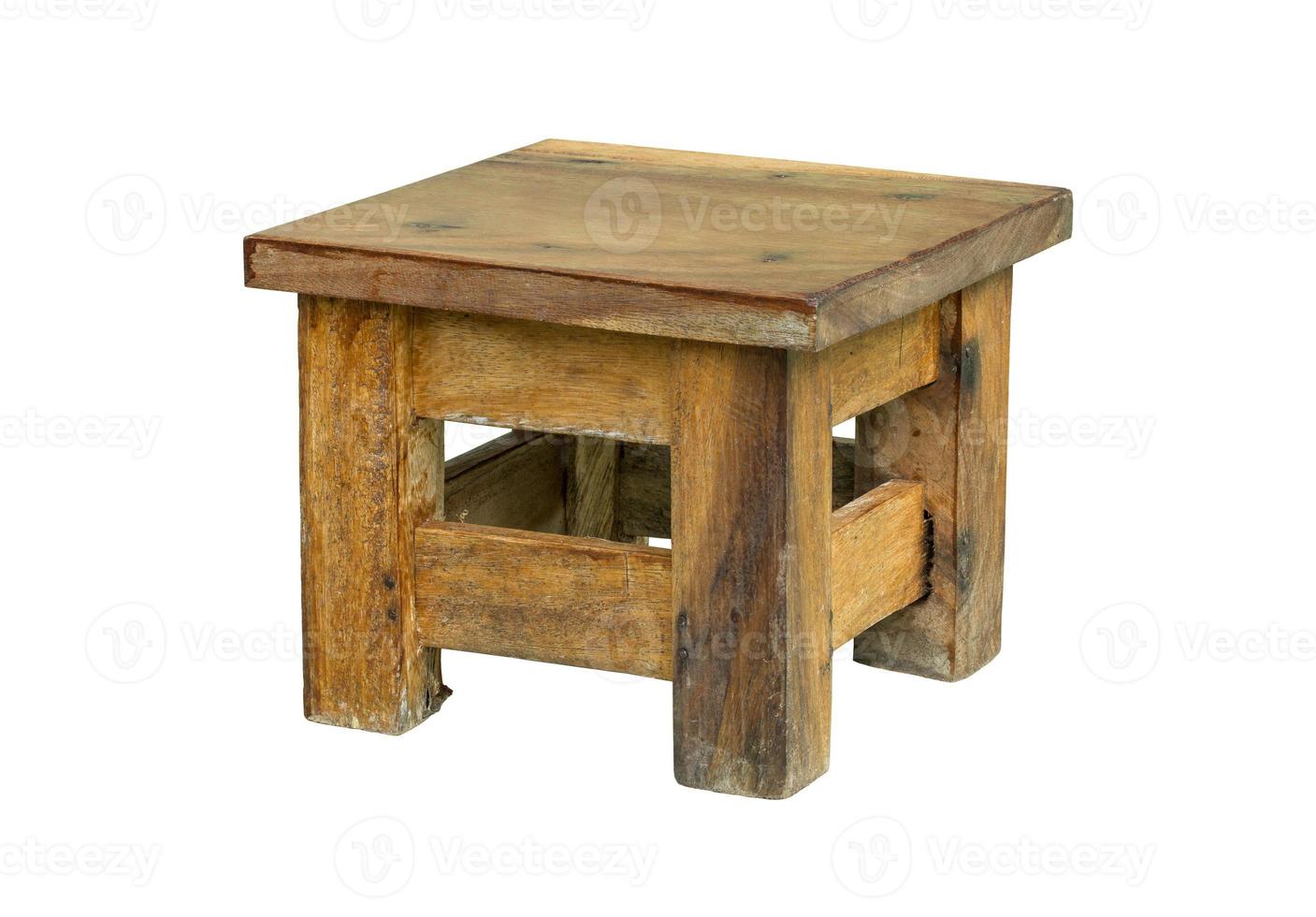 wooden chair isolated on white with clipping path photo