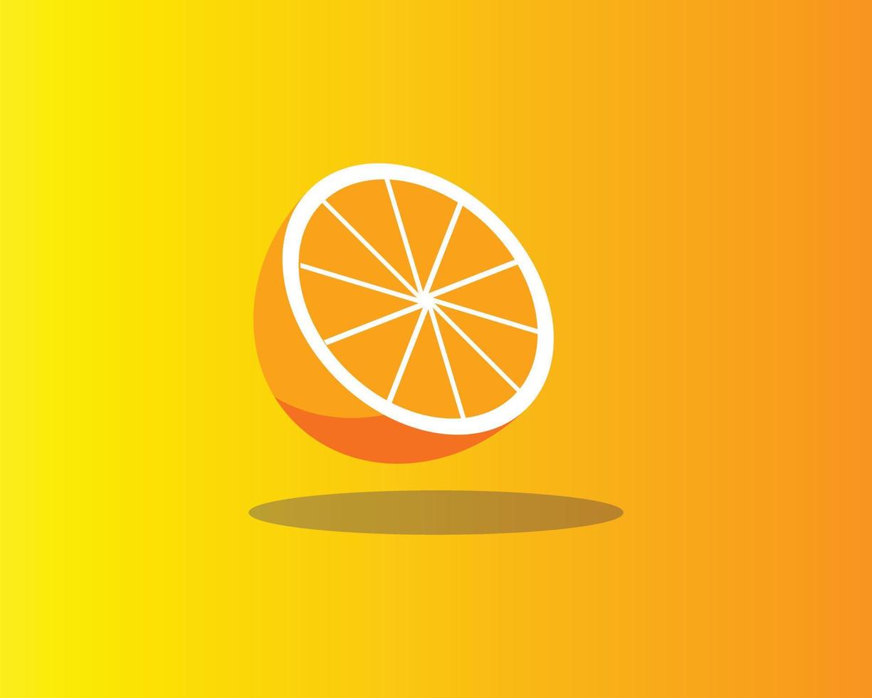 Sliced Orange Vector Graphic