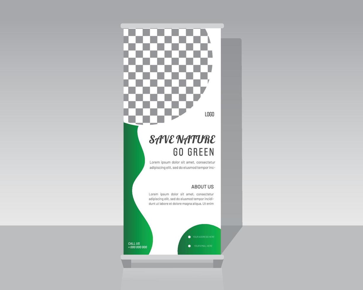 Nature Roll Up Banner vector