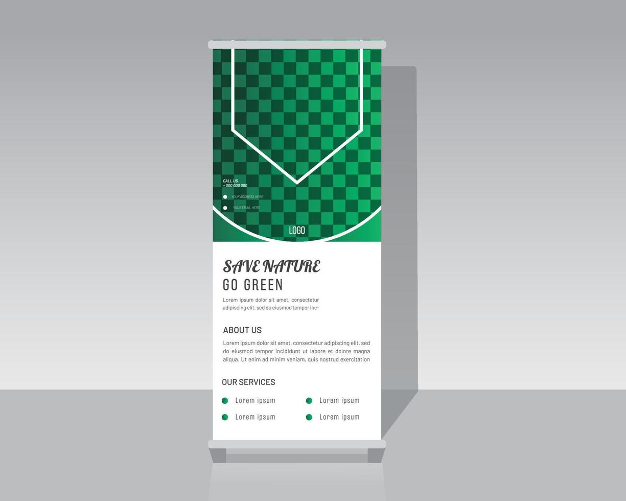 Nature Roll Up Banner vector