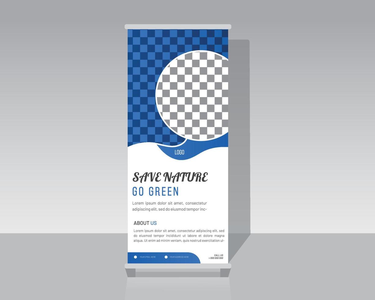 Nature Roll Up Banner vector