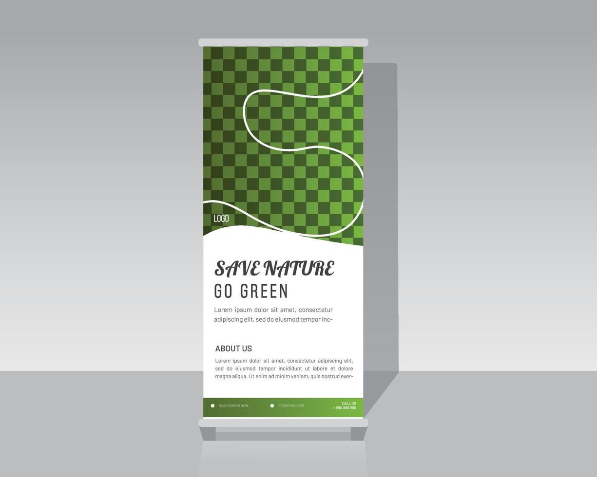 Nature Roll Up Banner vector