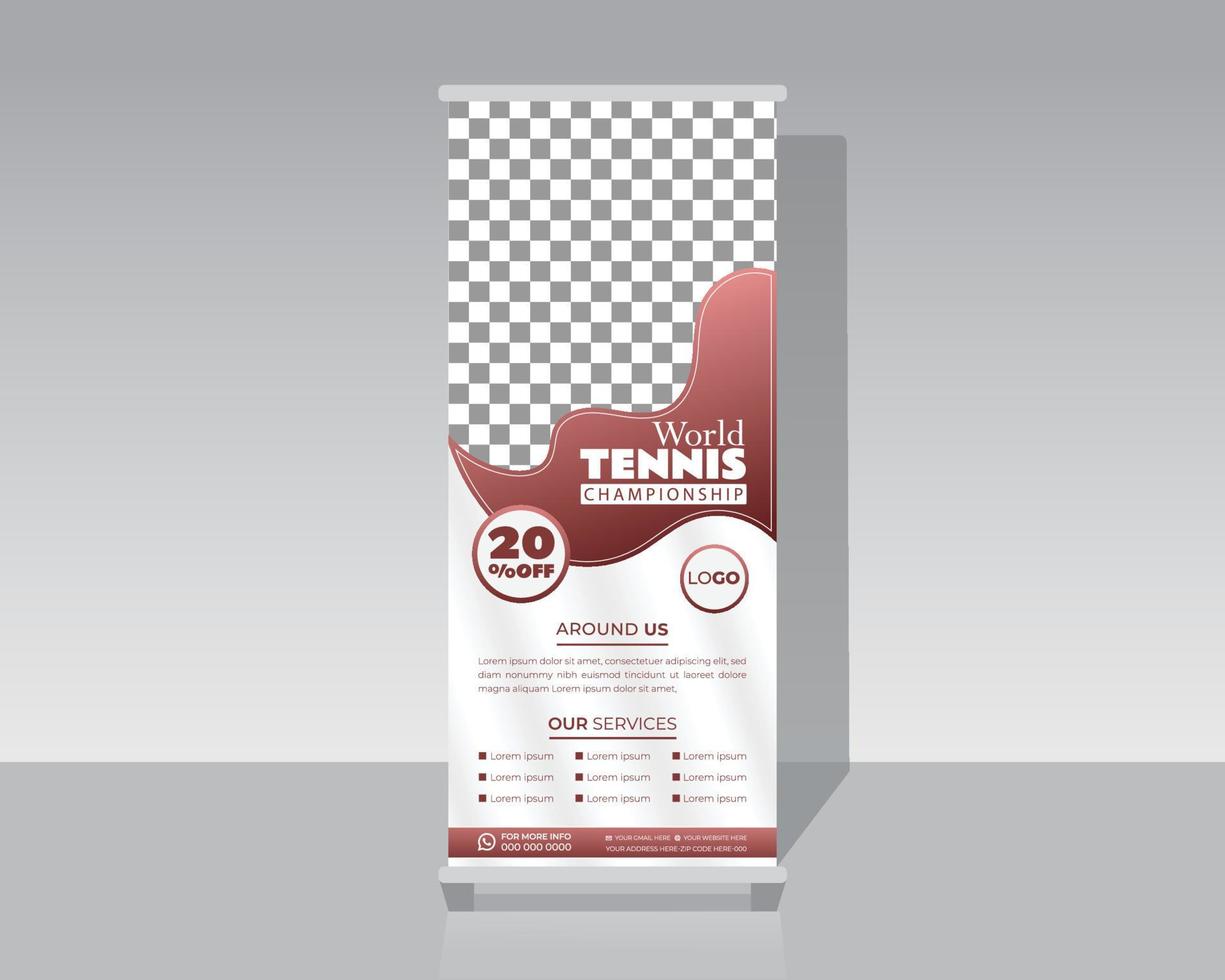 Sports Roll Up Banner vector