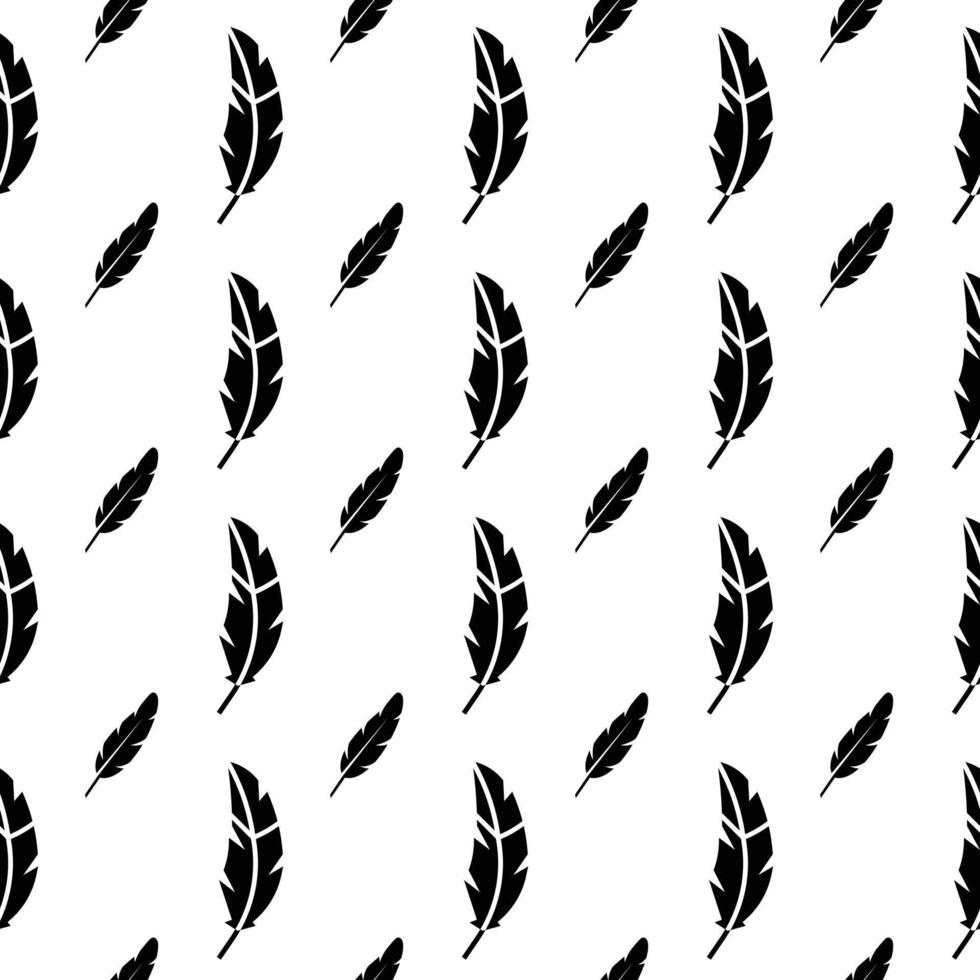 Birds feathers pattern. Feathers seamless pattern vector