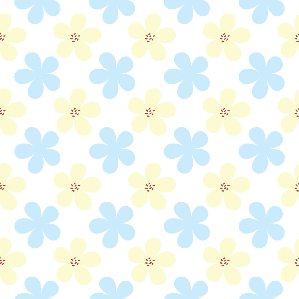 Flowers seamless pattern vector