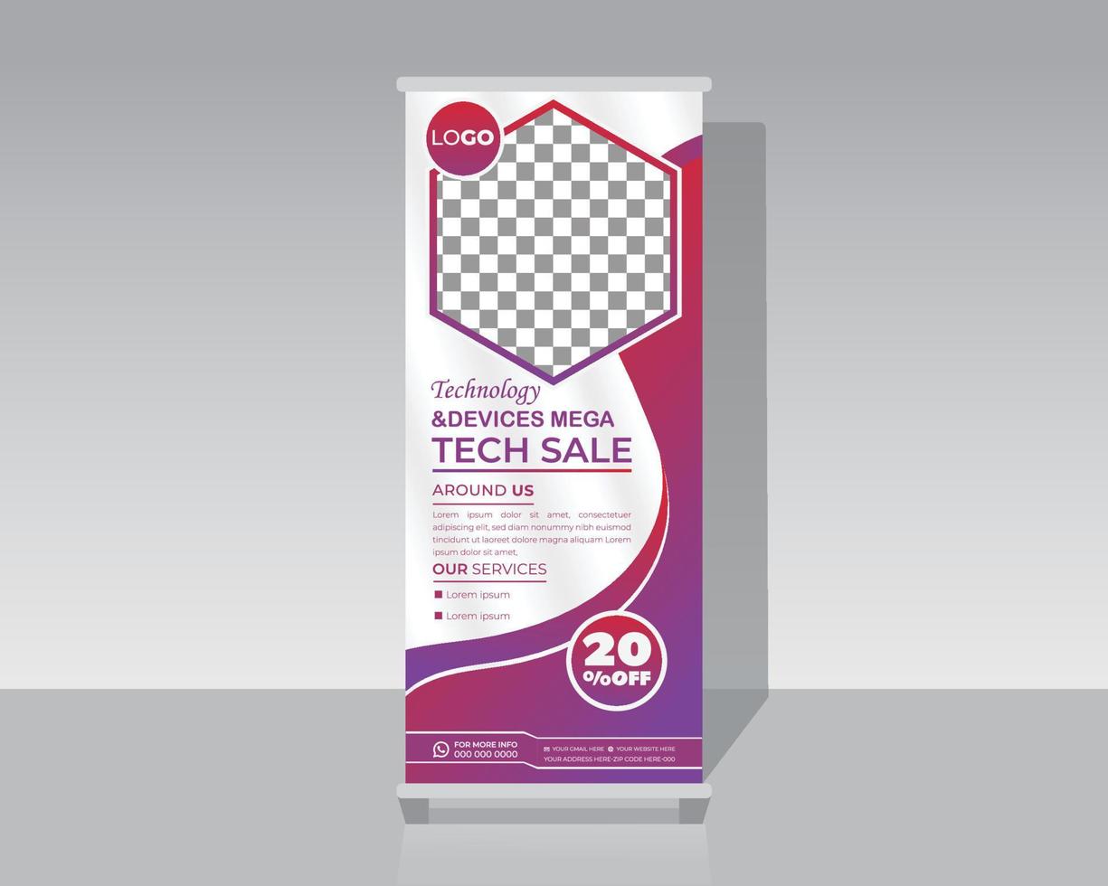 Fashion Roll Up Banner vector