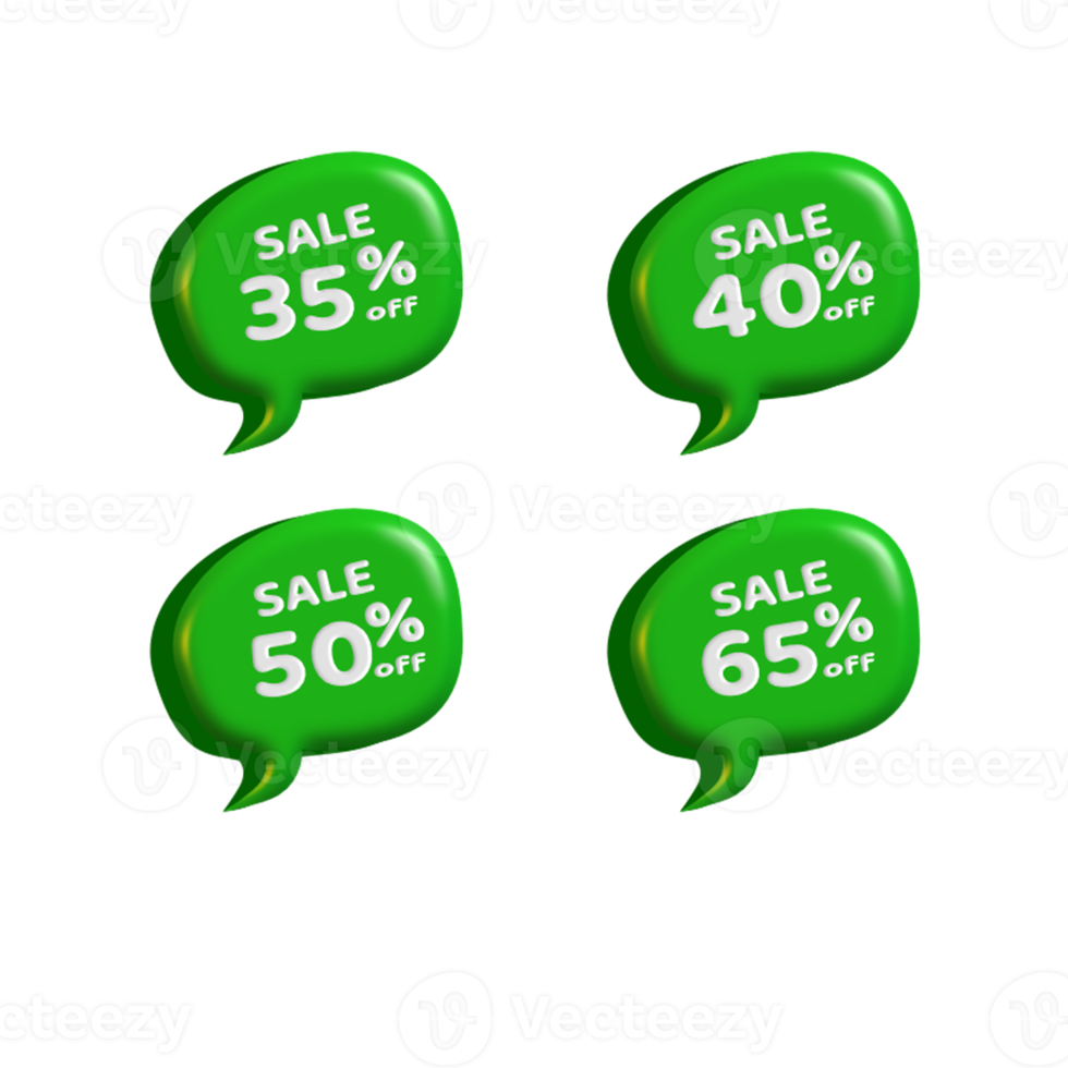 set bubble speech sale discount percentage png