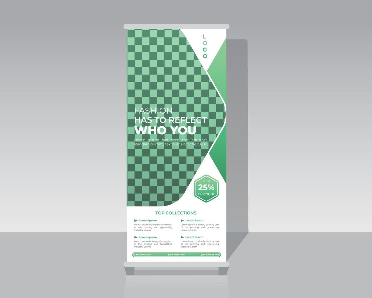 Fashion Roll Up Banner vector