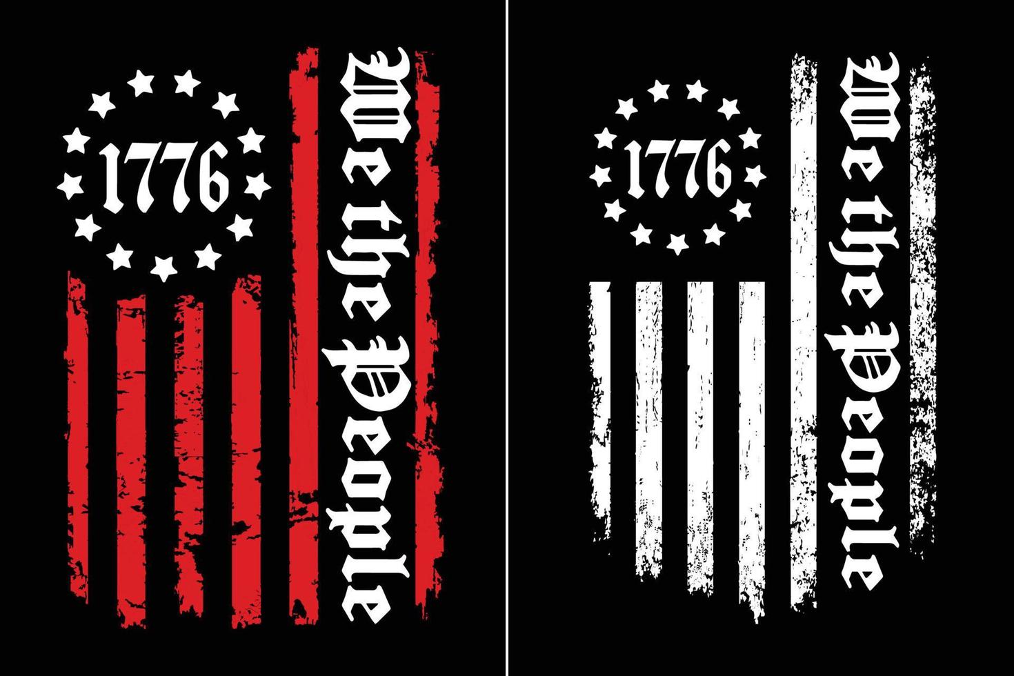 We The People Design Patriotic Flag Design vector