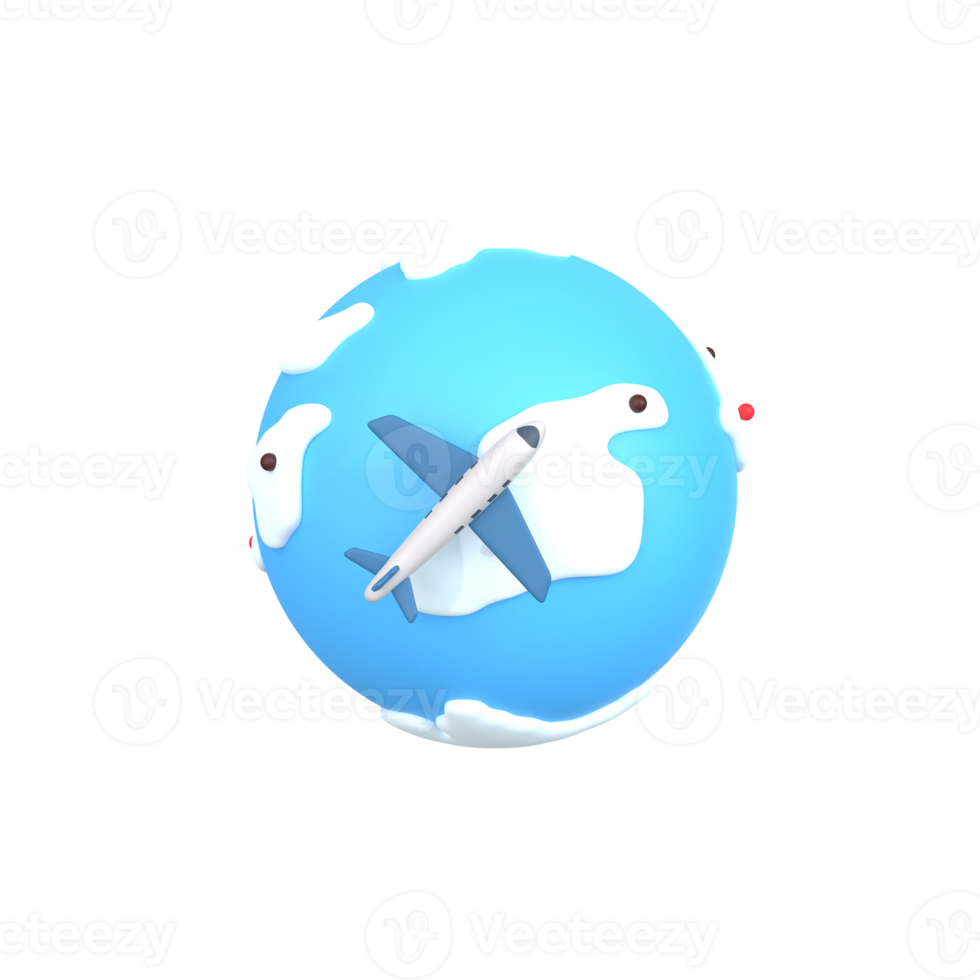 internacional vuelo, viaje y aeropuerto 3d icono png