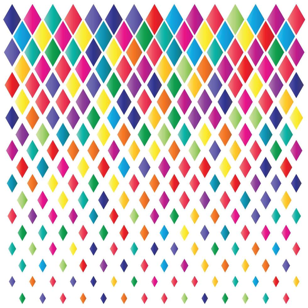 Colored rhombus design on white background vector