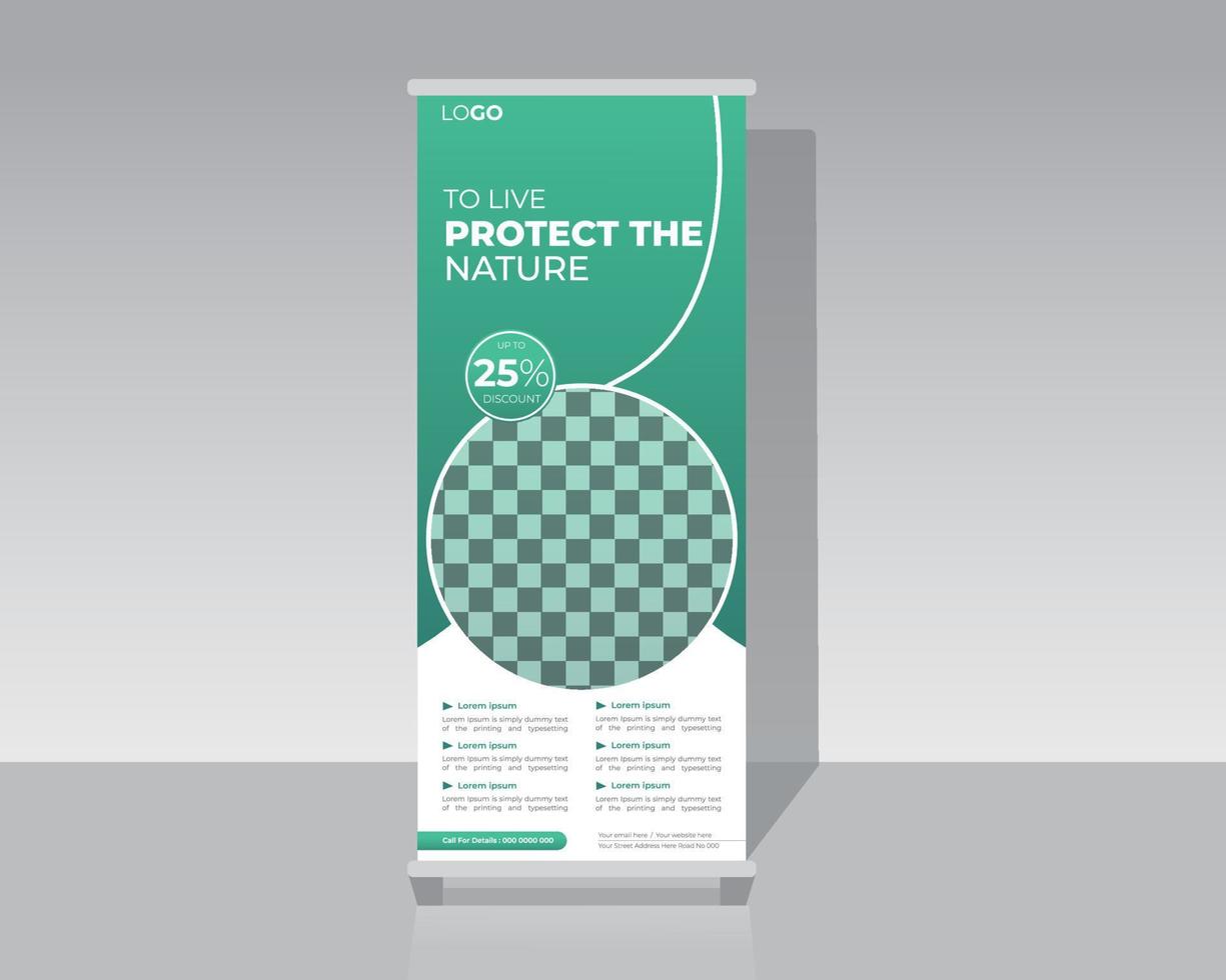nature roll up banner vector