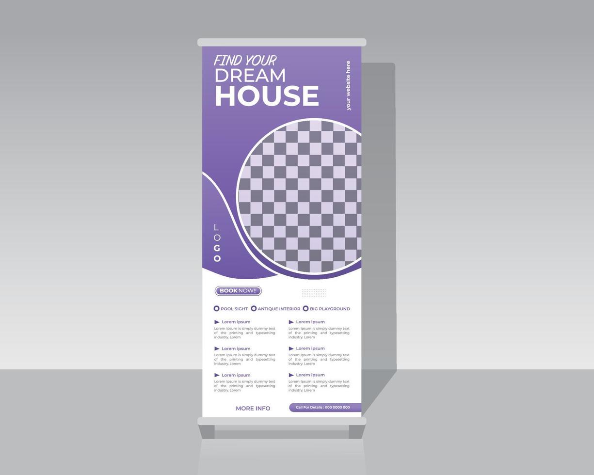 Real Estate Roll Up Banner vector