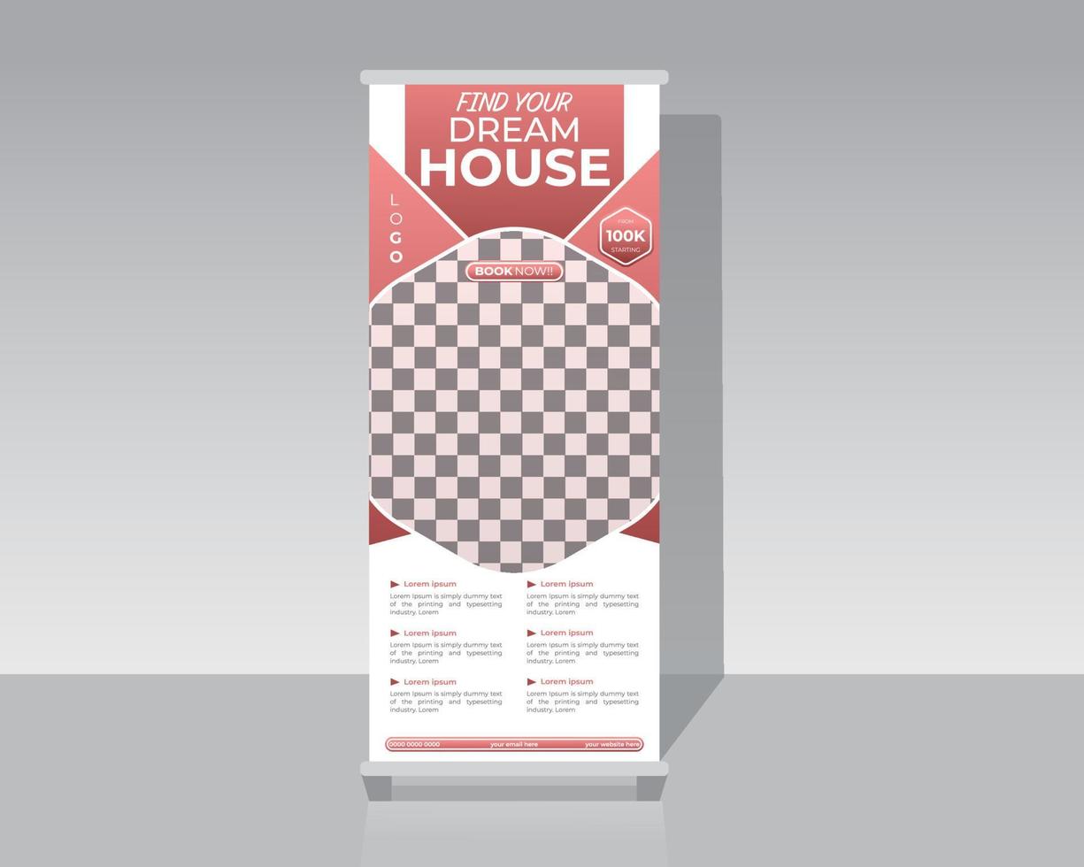 Real Estate Roll Up Banner vector