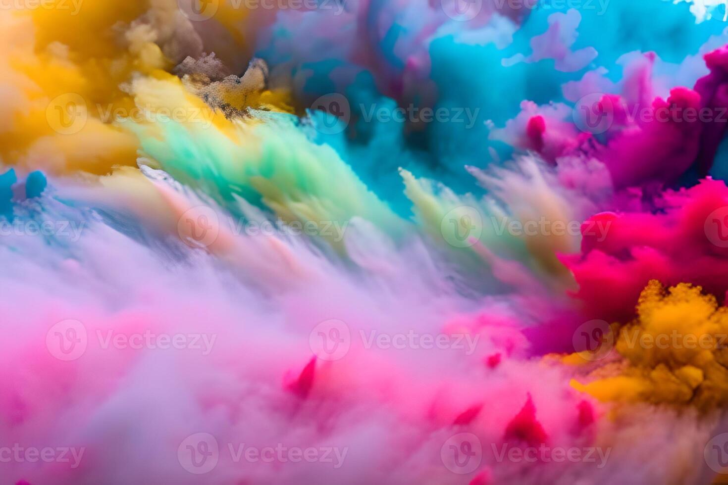 Explosion of colored powder abstract colored background. Multicolor splash of particles festival of colors powder burst exploding and splashing powder. Holy festival. photo