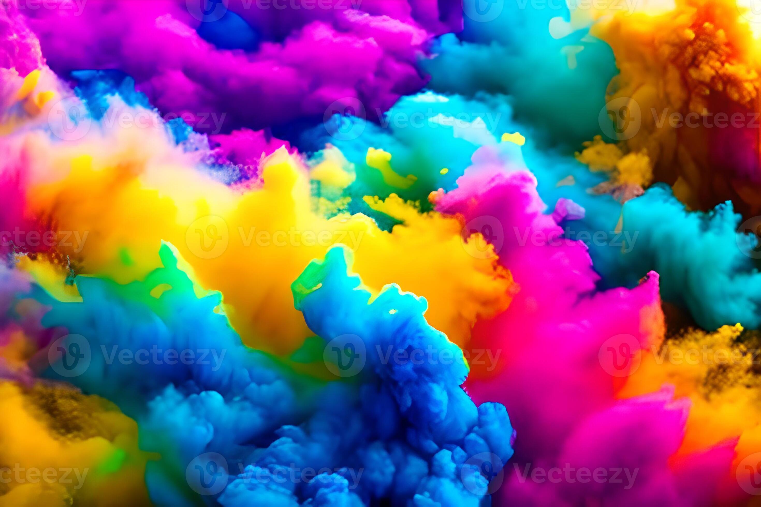 Holi Powder Splashing in the Air. Stock Image - Image of abstract,  colourful: 125323225