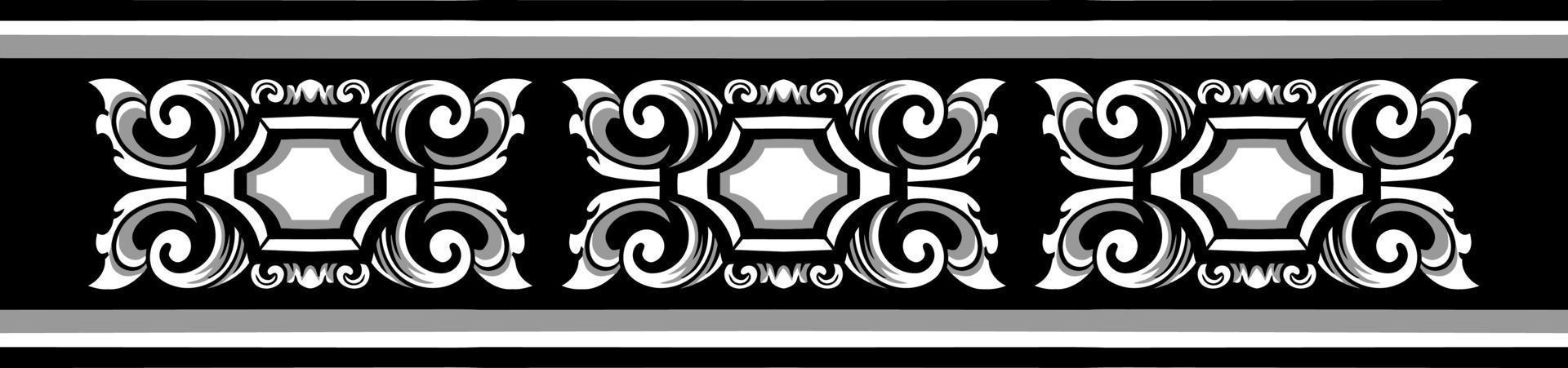 Line art of beautiful carved decorative ornament vector