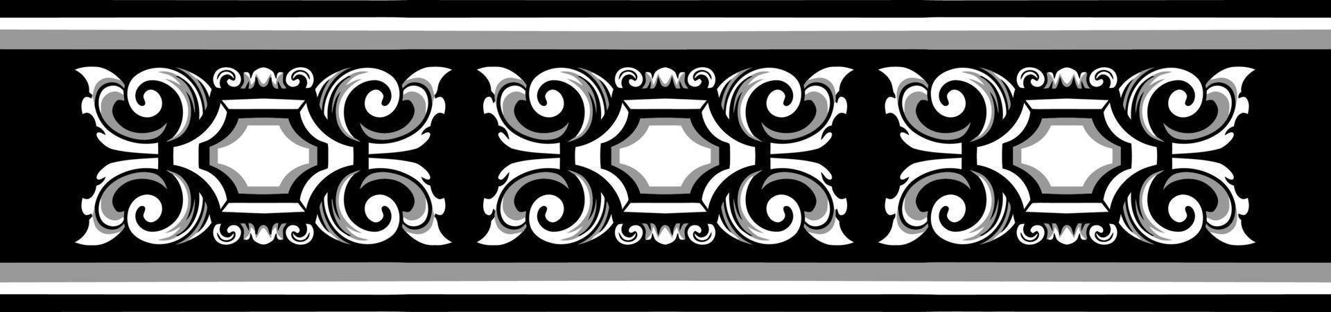 línea Arte de hermosa tallado decorativo ornamento vector