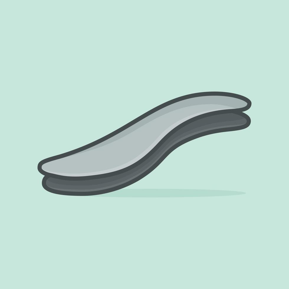 Comfortable shoes arch support insoles vector illustration. vector design for two-layered shoe