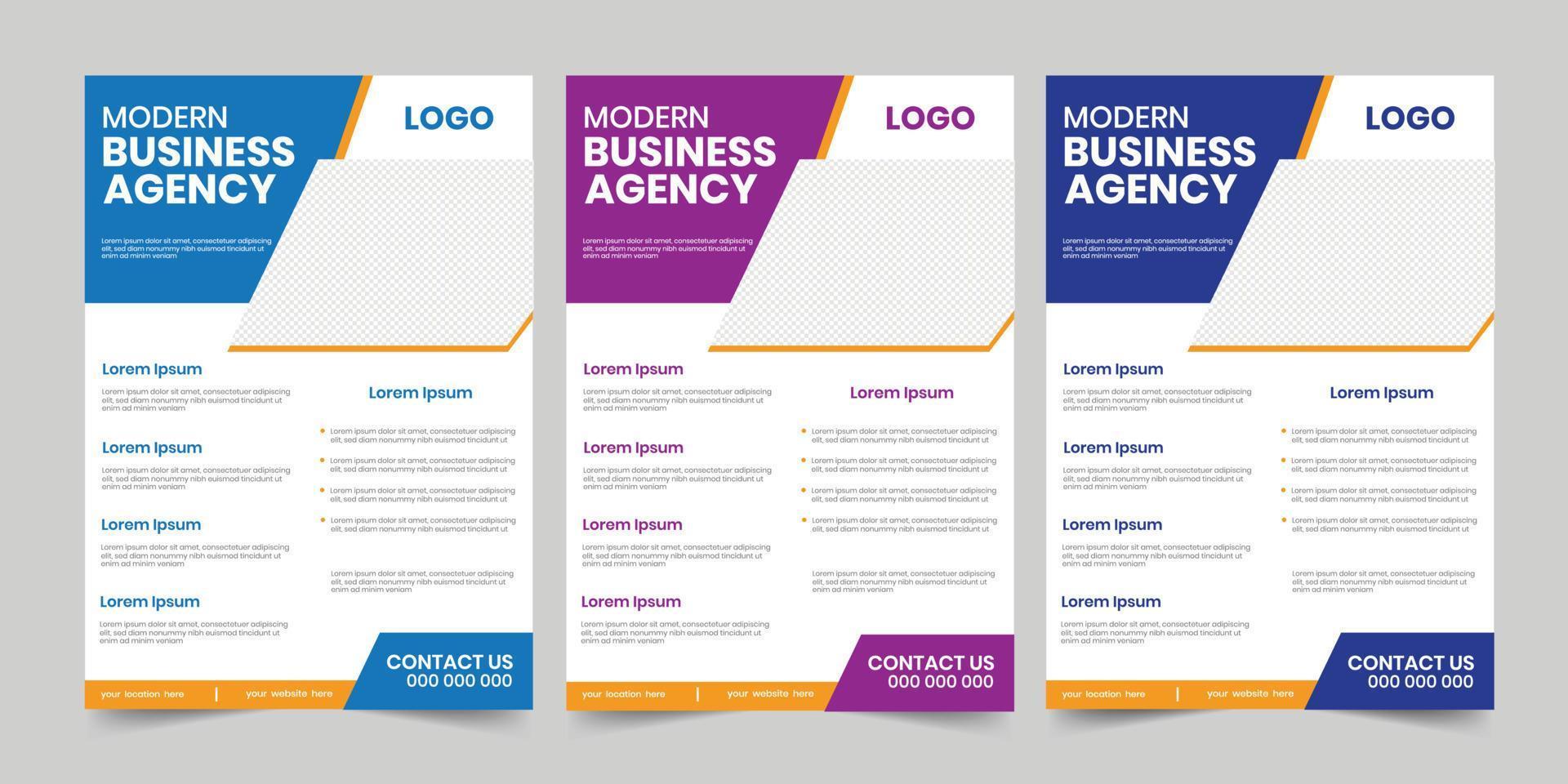 Corporate business agency graphic leaflet or annual cover booklet design template vector