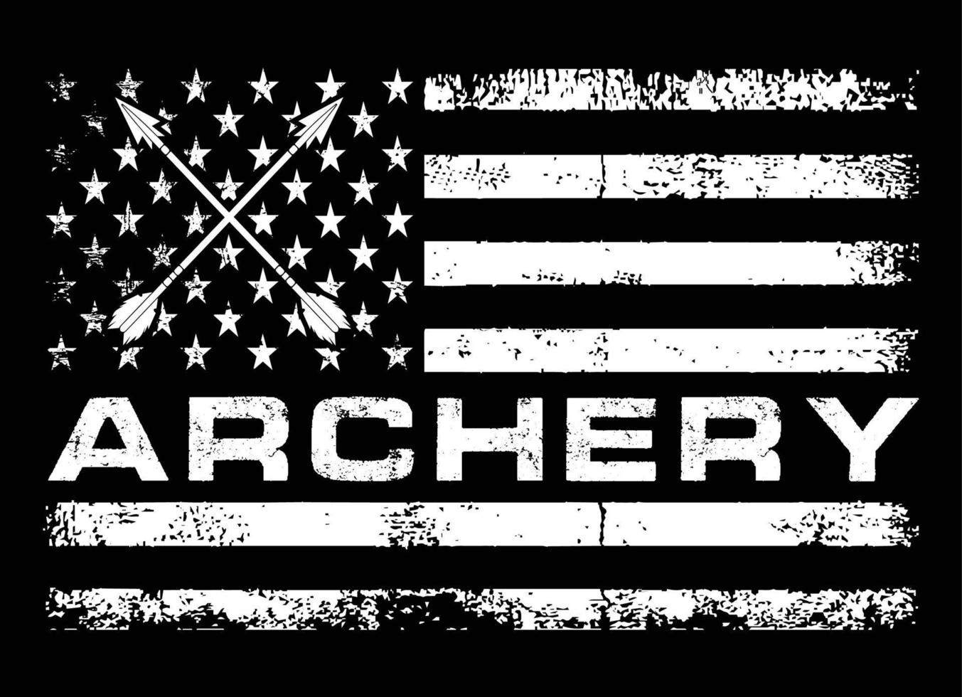 Archery With USA Flag Design vector