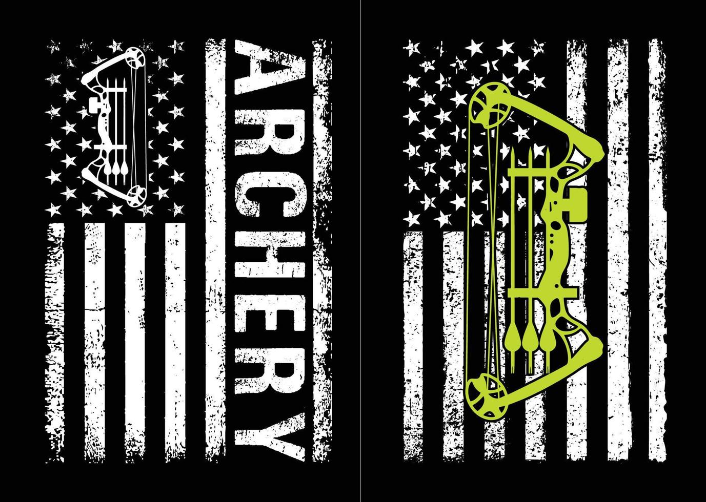USA Flag Archery Design vector