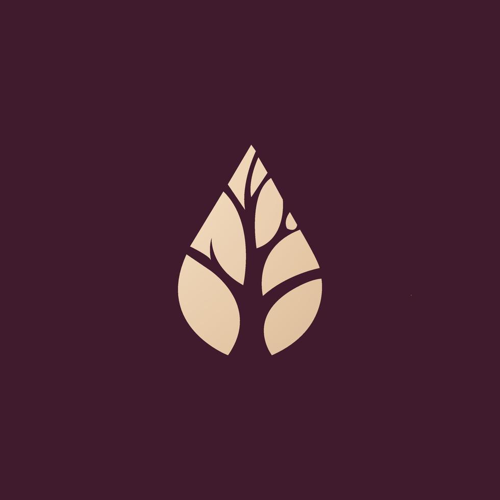 Luxury and modern abstract tree logo design vector