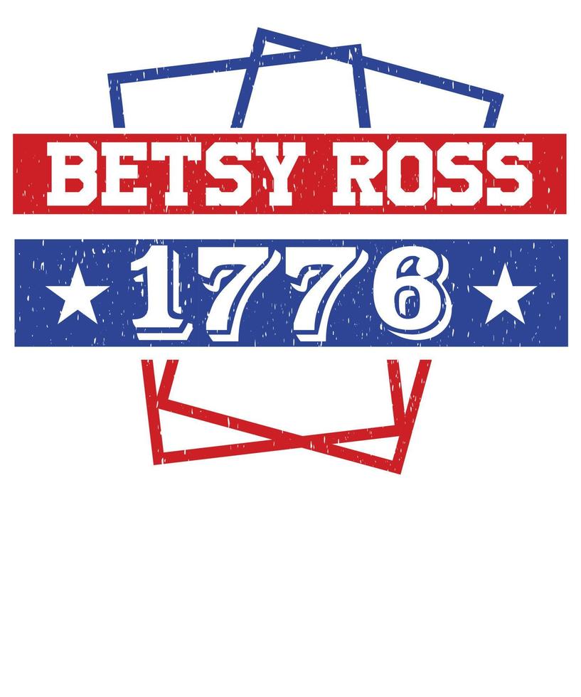 betsy Ross 1776 4to de julio camiseta diseño vector