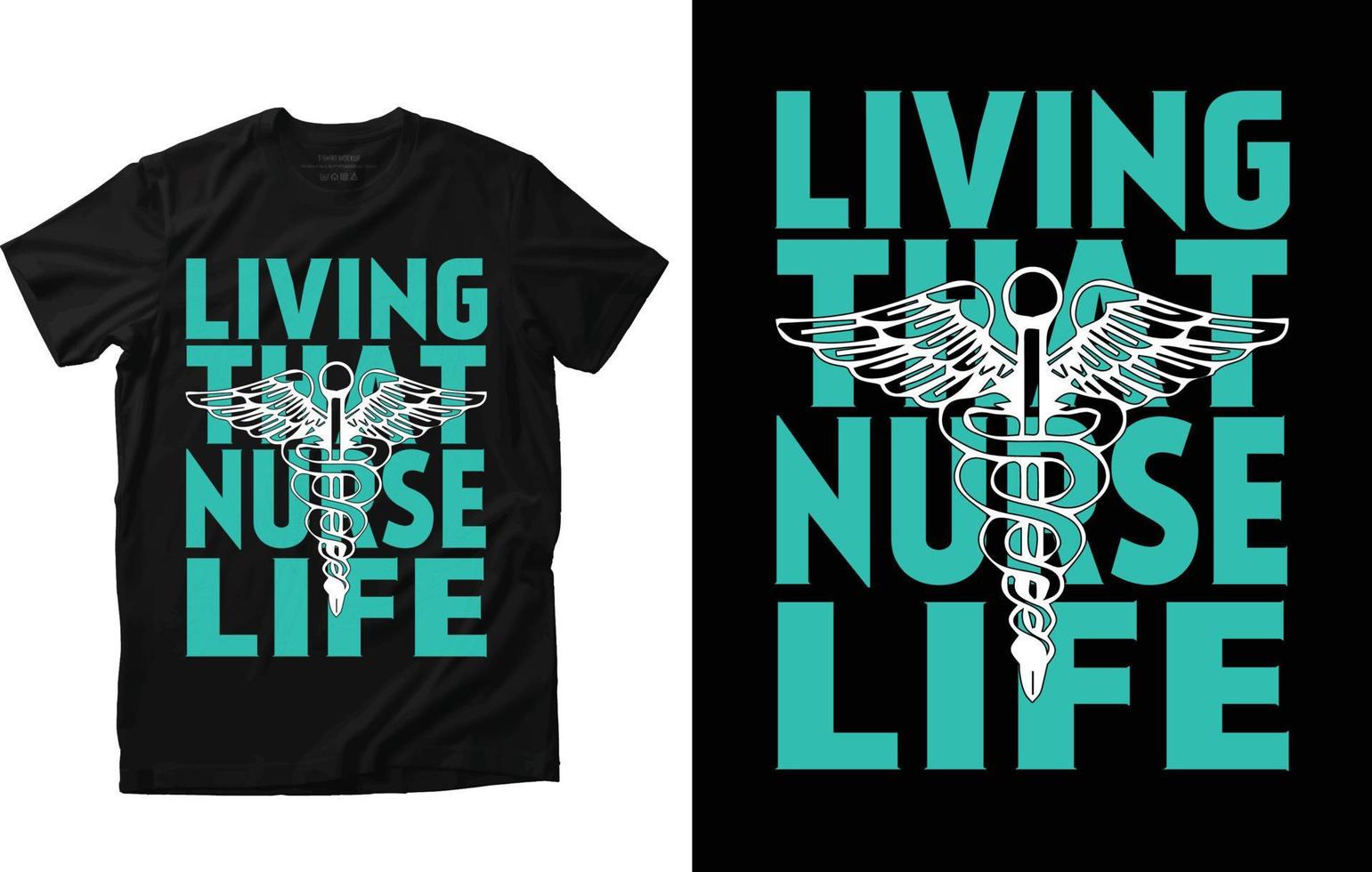 Nurse T-shirt Design vector