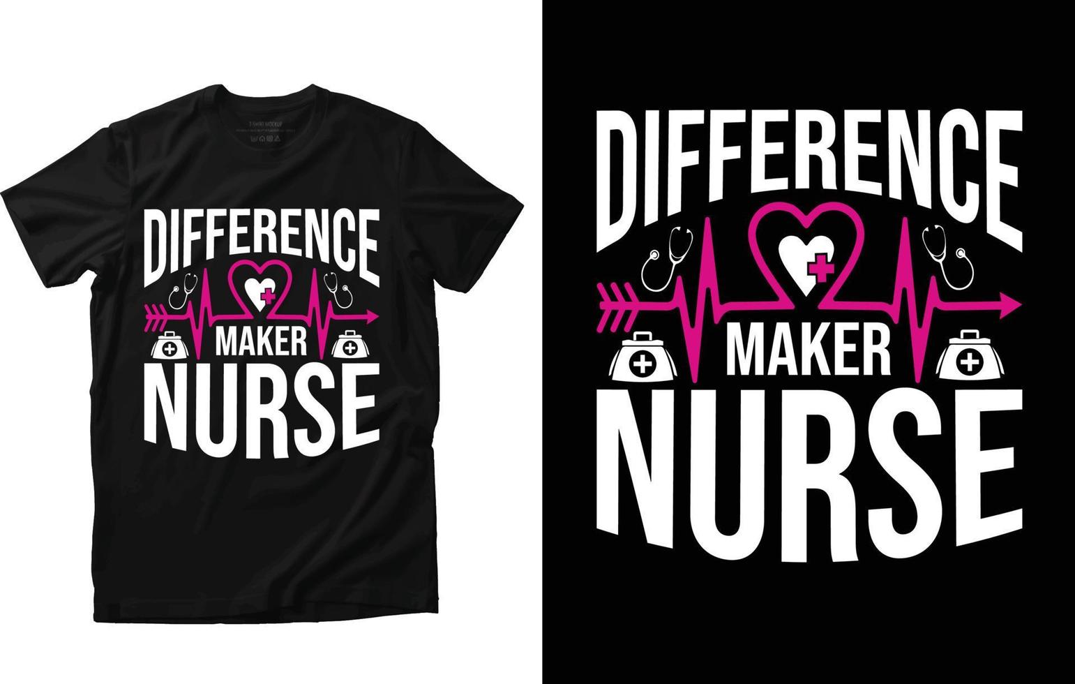 Nurse T-shirt Design vector