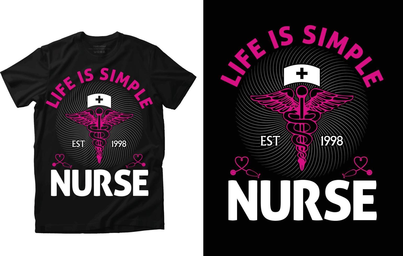 Nurse T-shirt Design vector