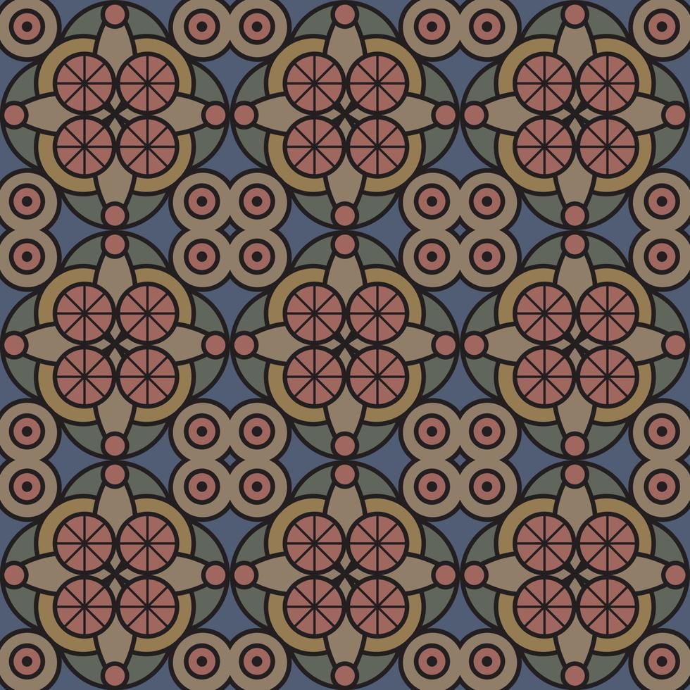 Retro tile seamless pattern. Art deco style decorative ornament vector
