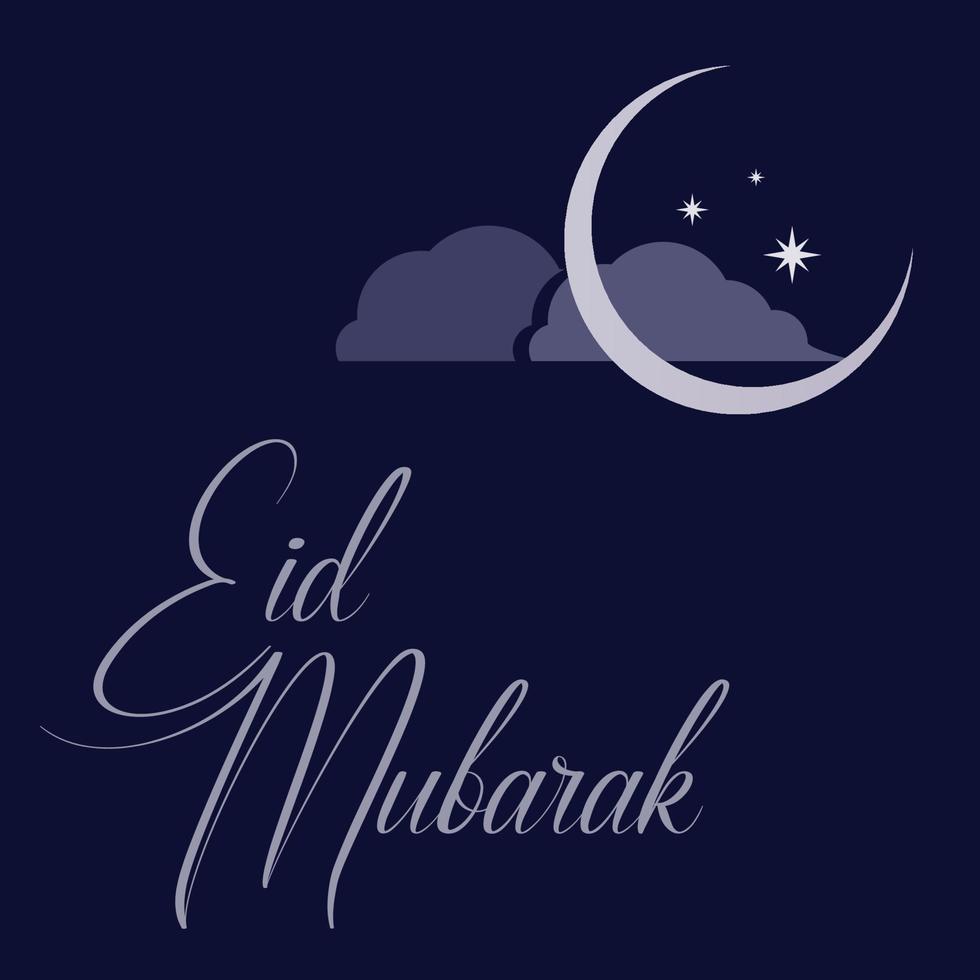 Eid Mubarak Greetings Vector Template