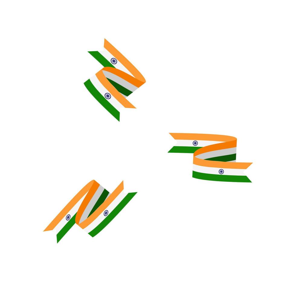 India flag ribbon illustration vector