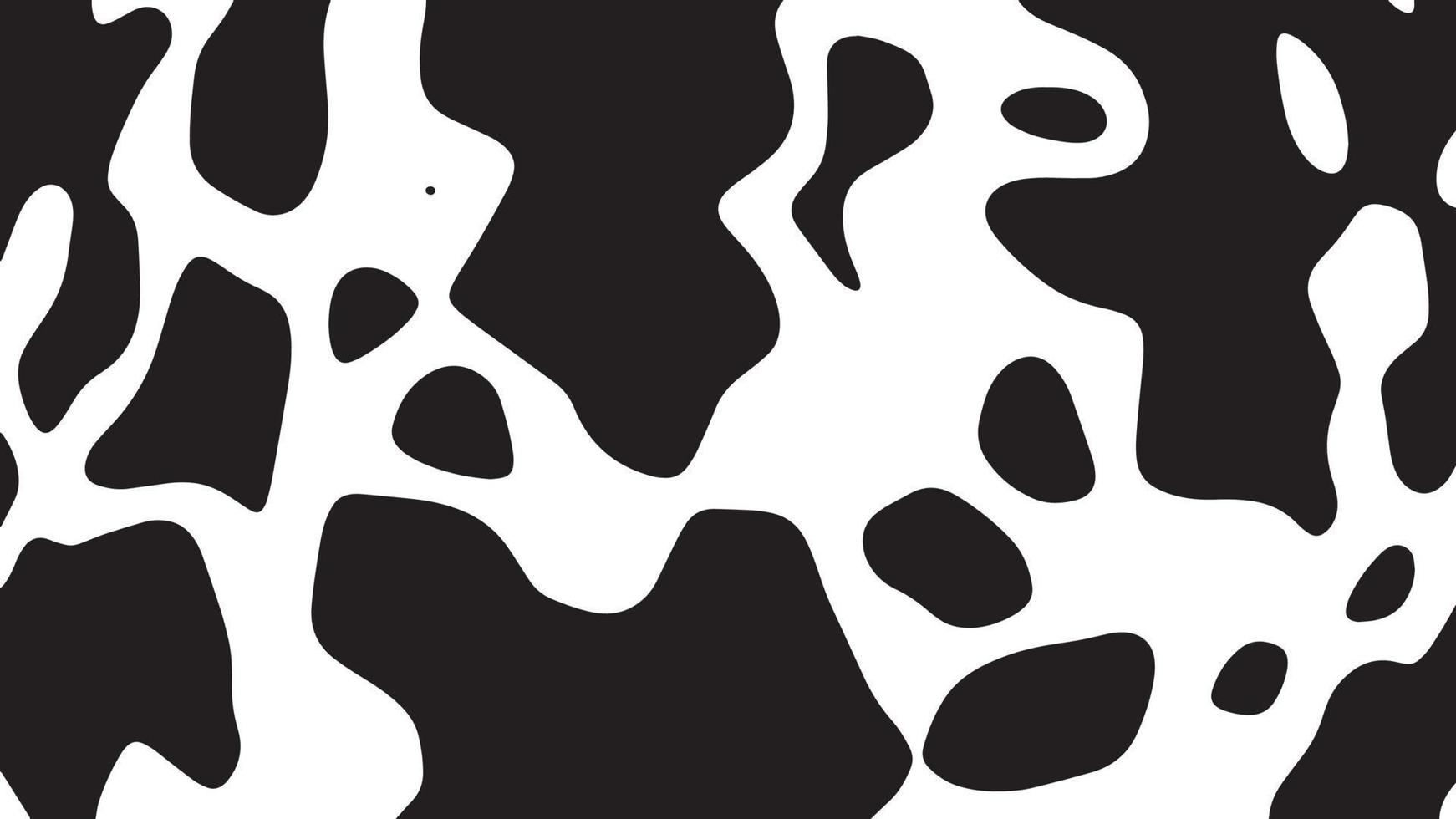 Black and white cow pattern animal skin texture vector