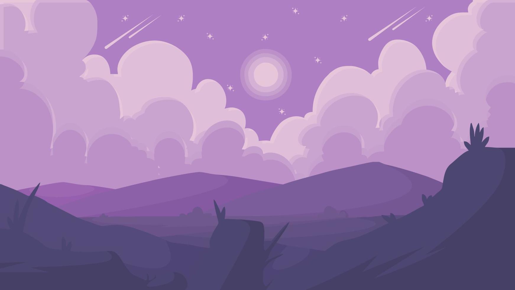 vector illustration of natural scenery background with monochromatic colors