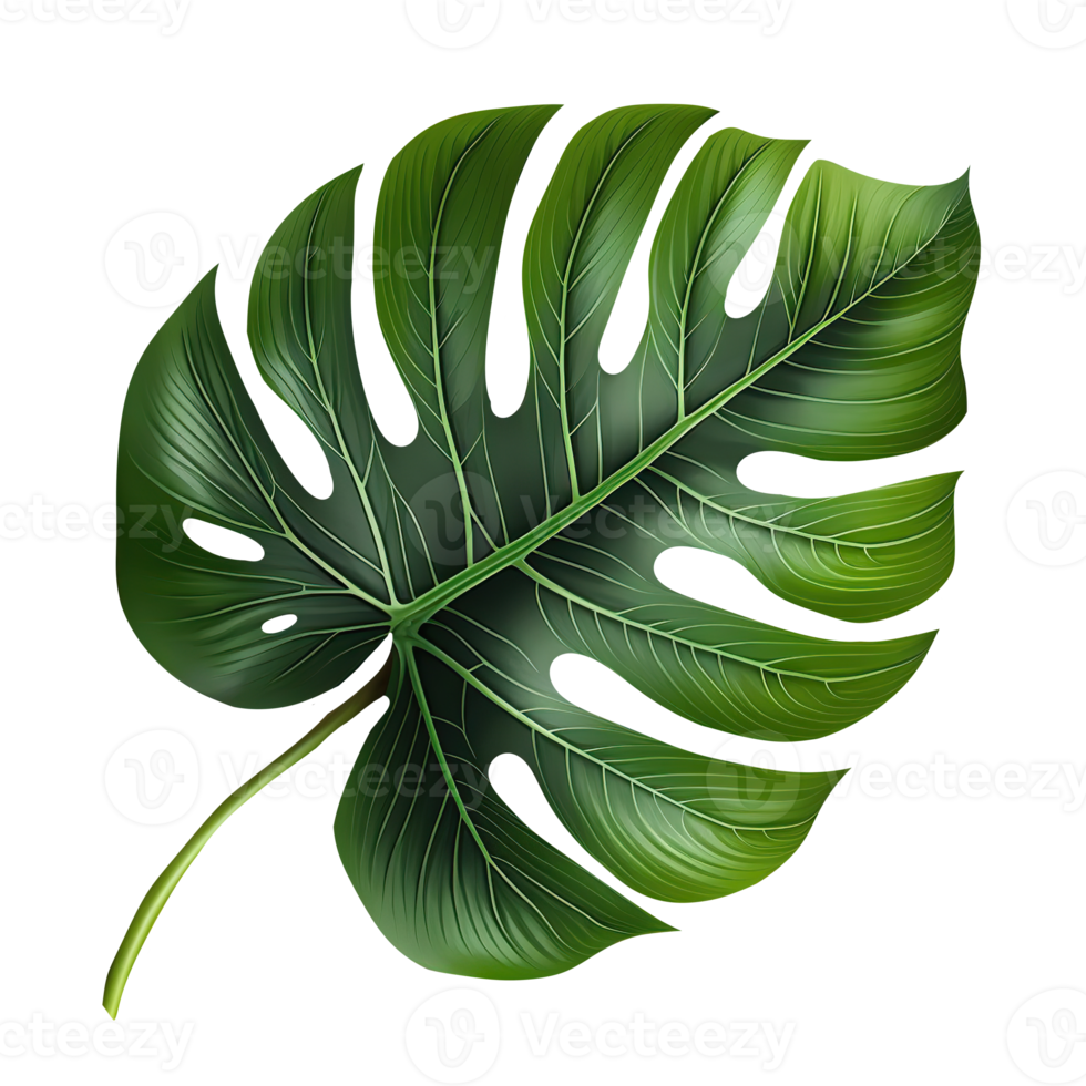 vert tropical feuille monstera png