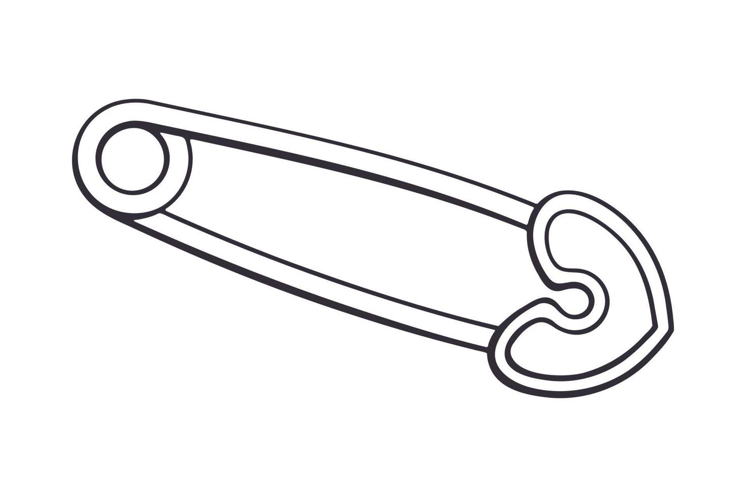 Outline doodle of safety pin with heart 22155364 Vector Art at Vecteezy