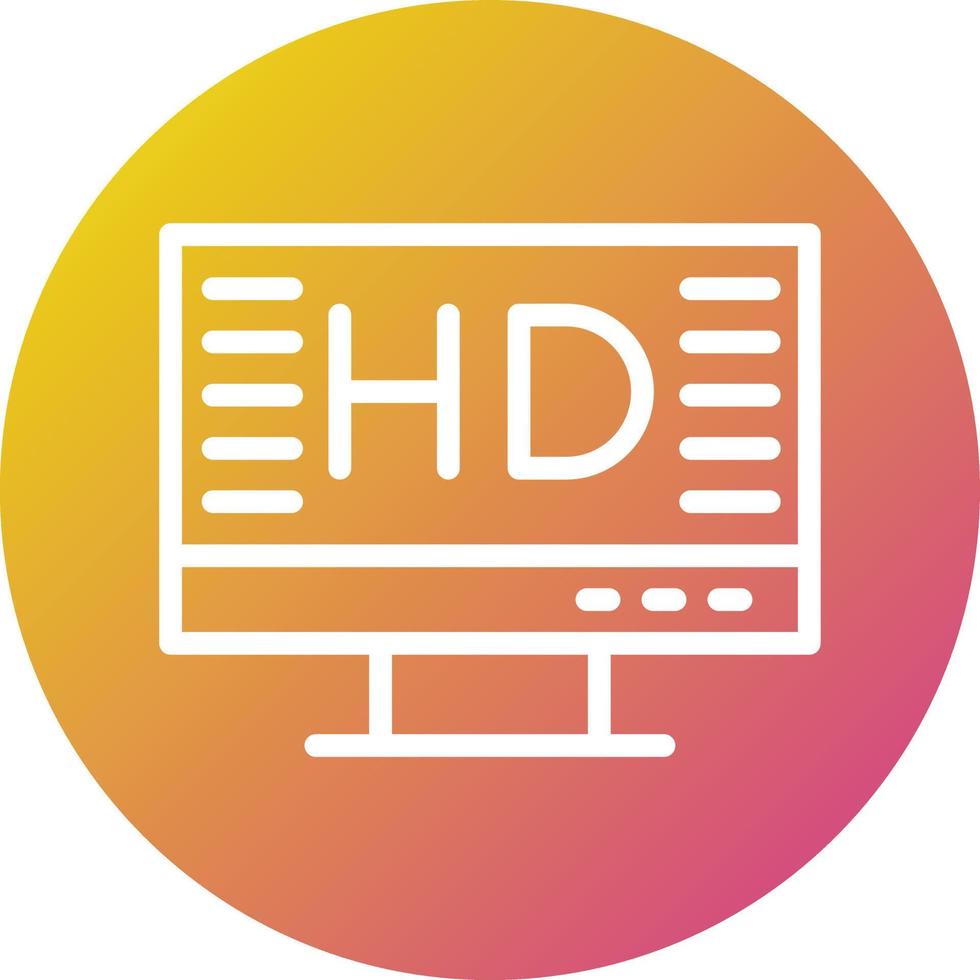 ilustración de diseño de icono de vector de pantalla hd