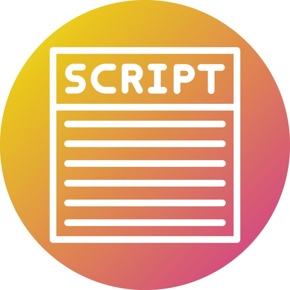 Script Vector Icon Design Illustration