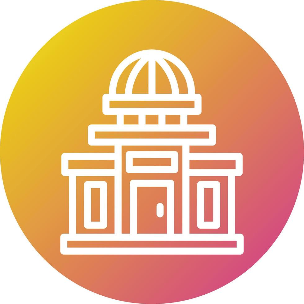 ilustración de diseño de icono de vector de edificio de gobierno