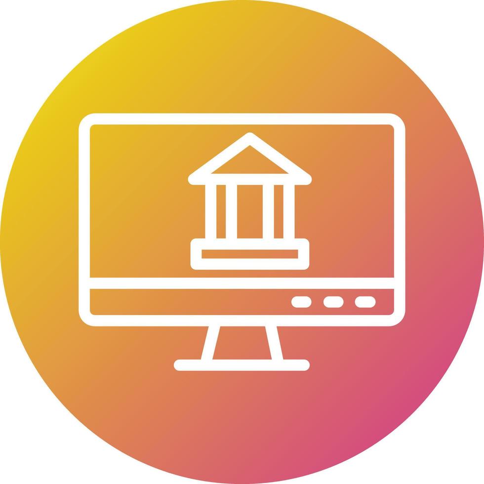 ilustración de diseño de icono de vector de banca en línea