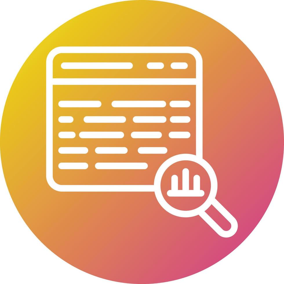 Data analysics Vector Icon Design Illustration