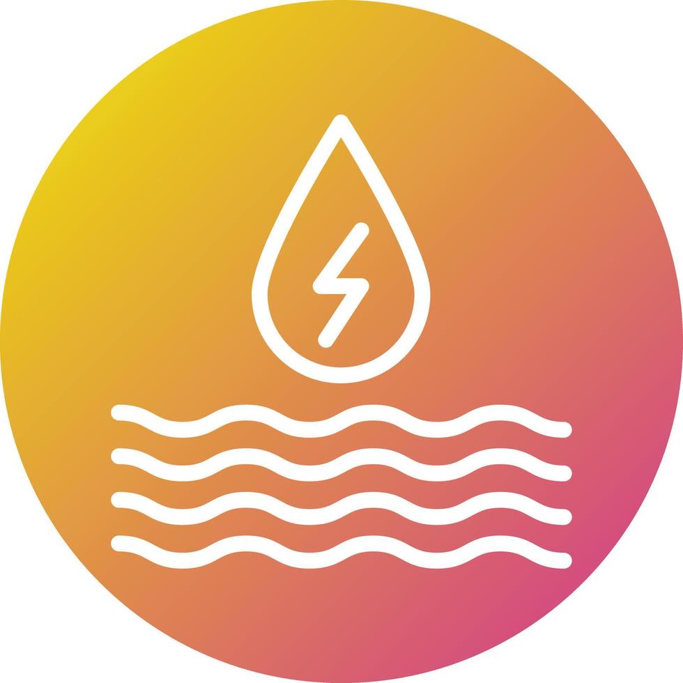 Ilustración de diseño de icono de vector de energía de agua