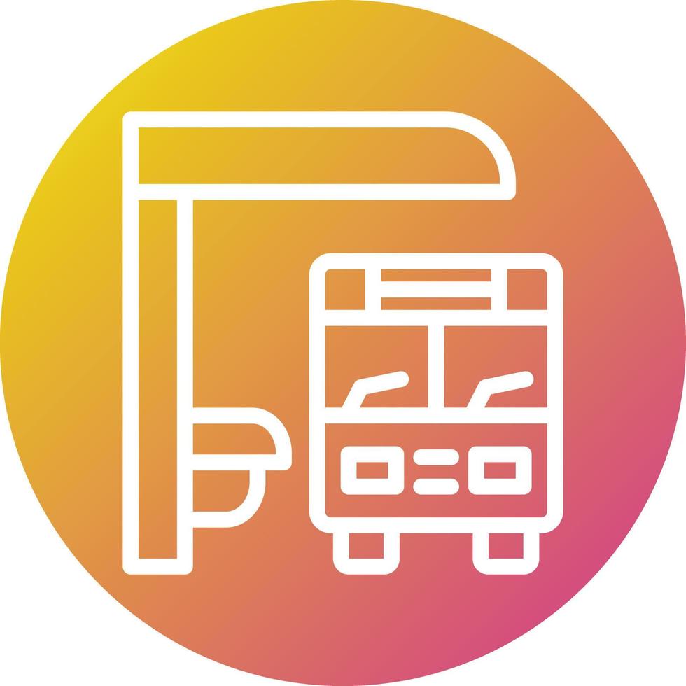Bus stop Vector Icon Design Illustration