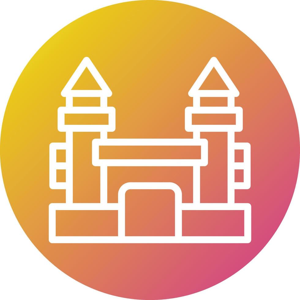 Inflatable castle Vector Icon Design Illustration
