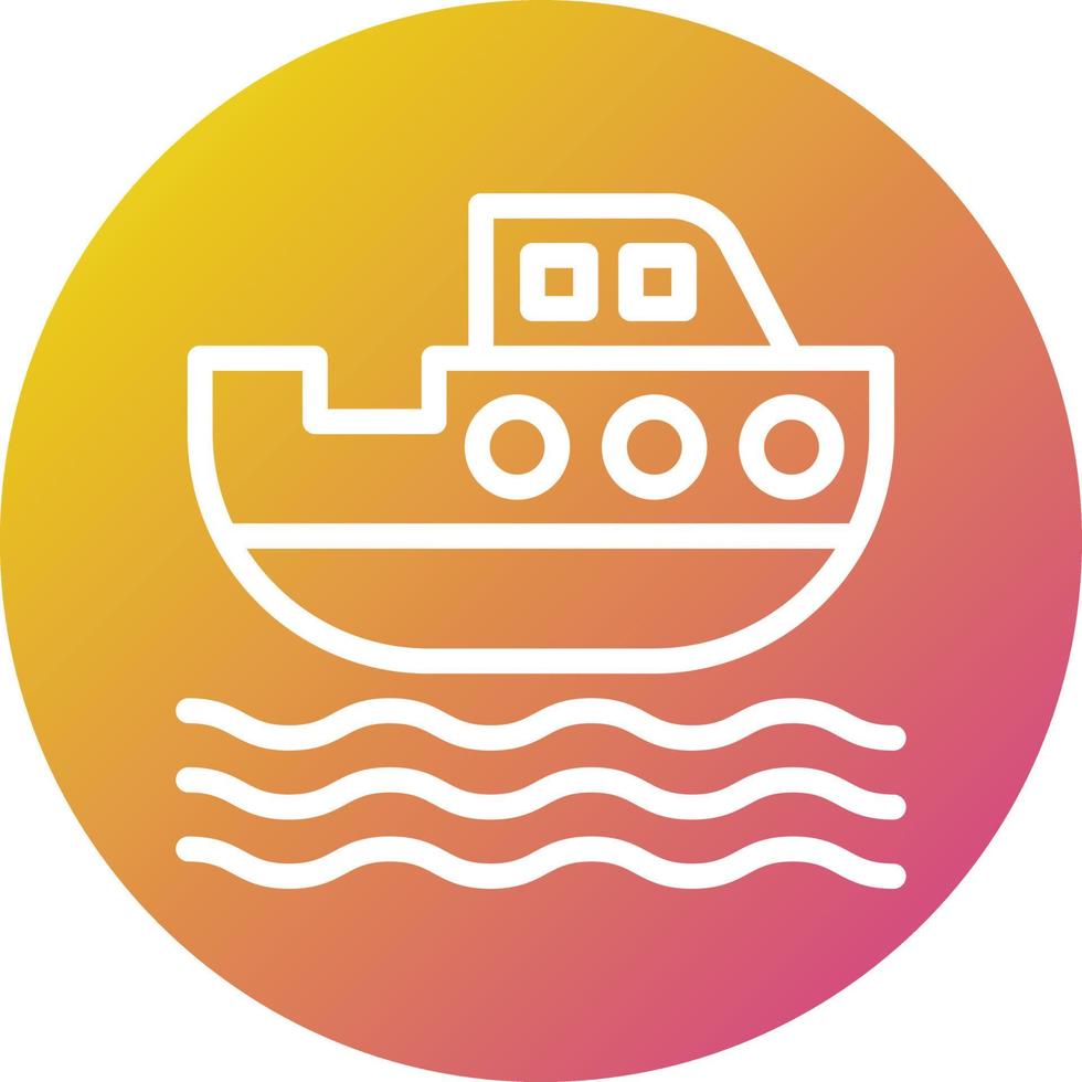 Ilustración de diseño de icono de vector de barco