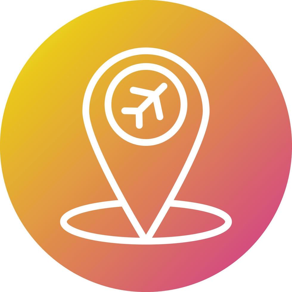 ilustración de diseño de icono de vector de ubicación de aeropuerto